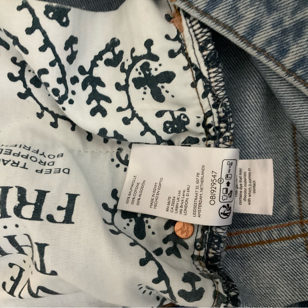 We The Free Deep Trance Dropped Boyfriend Jeans Sz 30 - Picture 7 of 13